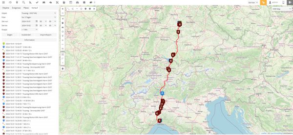 GPS Routenverfolgung für Wohnmobil
